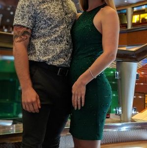 Green bedazzled Madison James dress